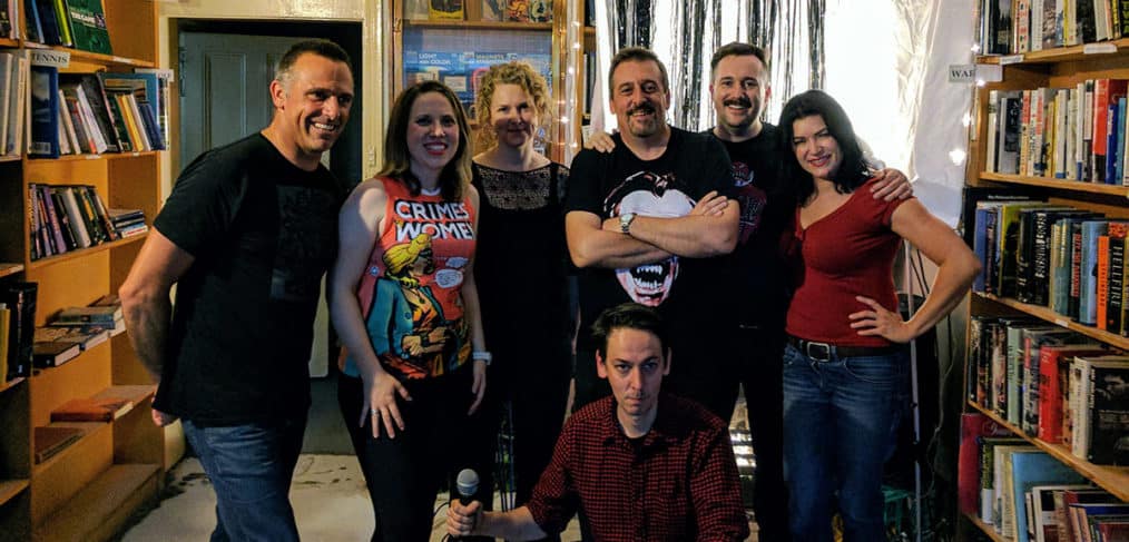 Jock Serong, Kat Clay, Emma Viskic, Andrew Nette, Iain Ryan (below), Liam Jose, Leigh Redhead