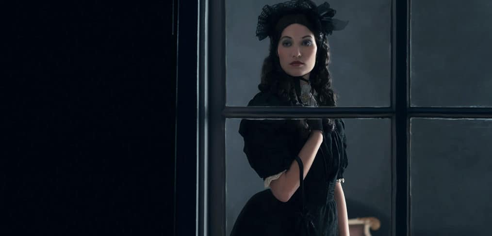 Woman in victorian era costume