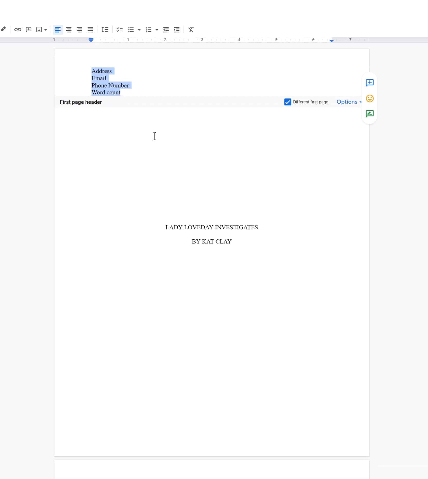 How To Format Your Book Manuscript In Google Docs Kat Clay